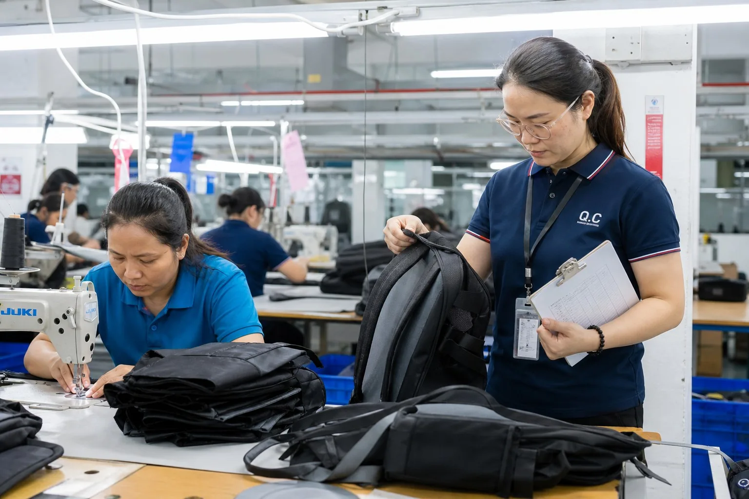 In-Line Quality Control Systems for Backpack Factories