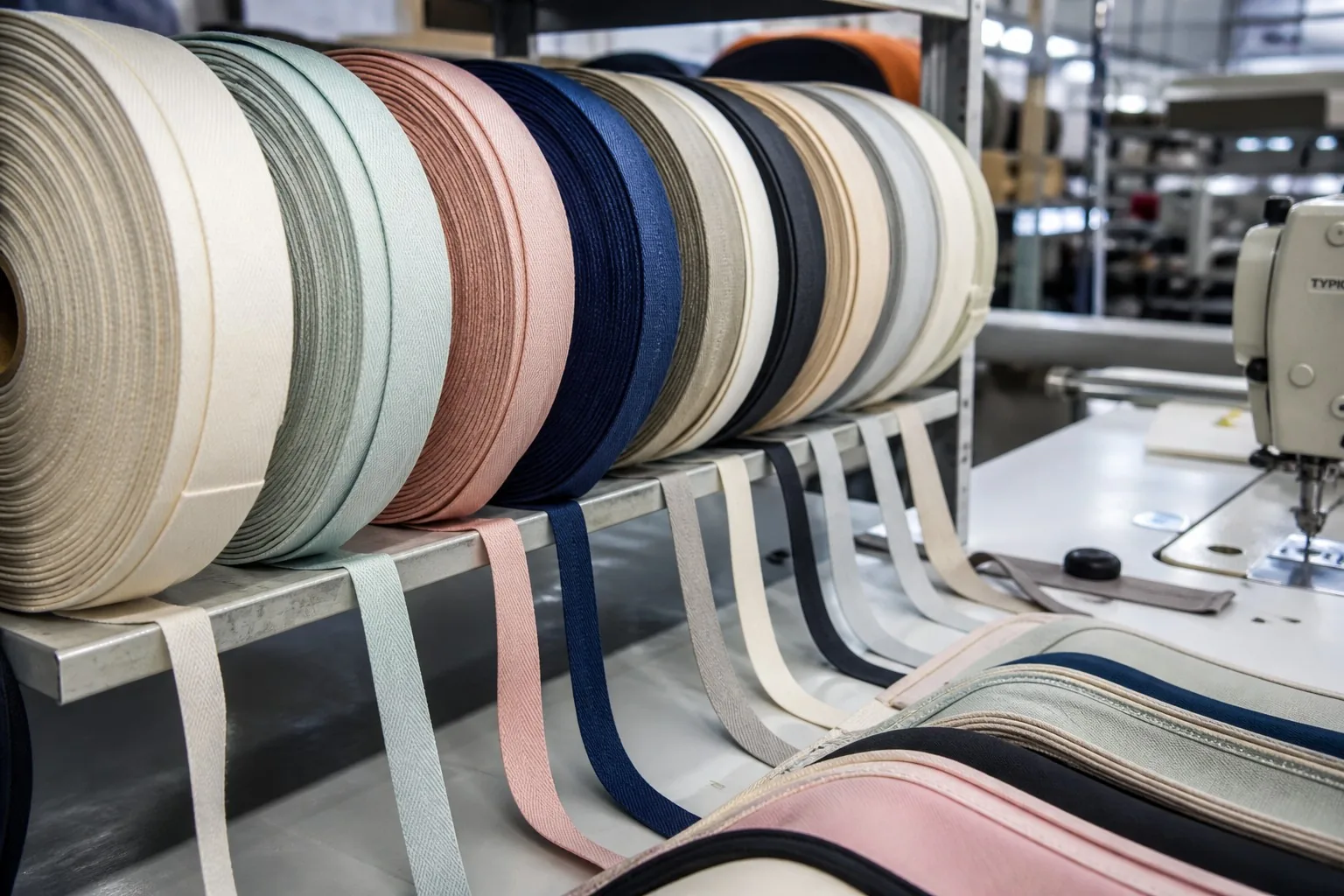Binding tape rolls in colors