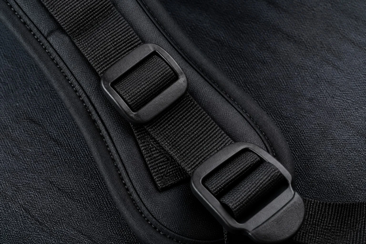 Padded backpack shoulder strap detail