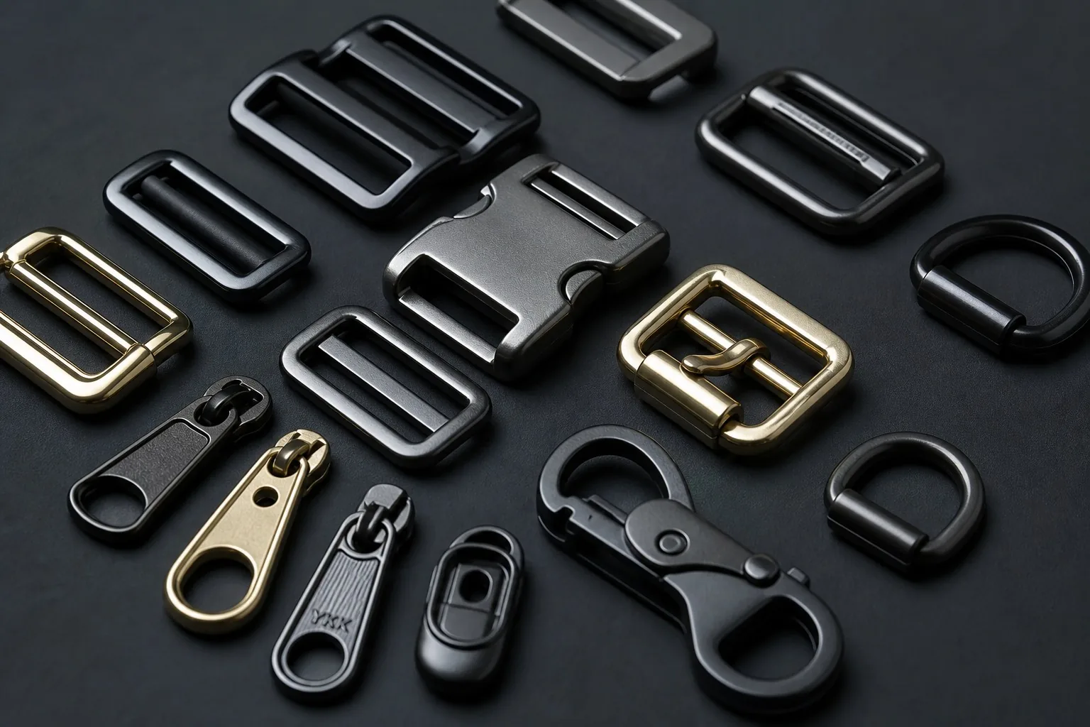 Backpack hardware components close-up